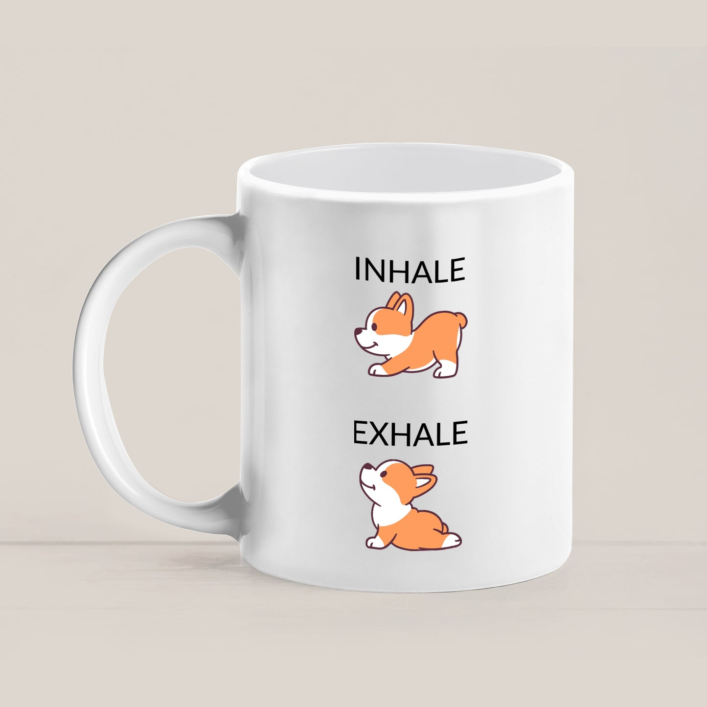 Inhale Exhale Funny Coffee Mugs with Happy Birthday Memorial Gift for Him or Her - OARSE