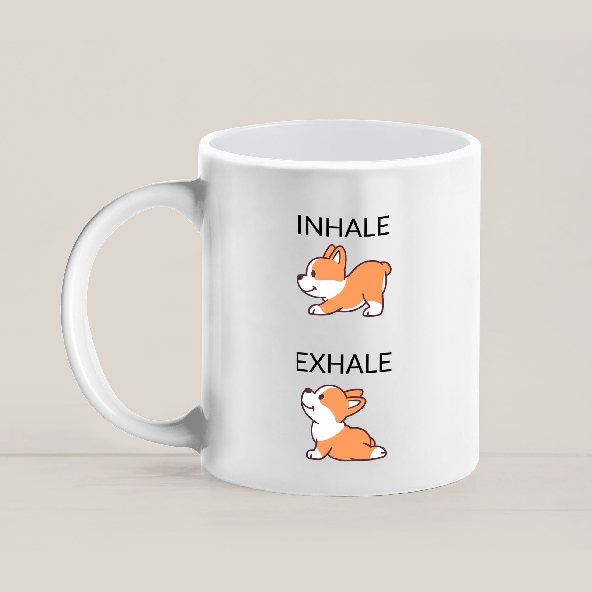 Inhale Exhale Funny Coffee Mugs with Happy Birthday Memorial Gift for Him or Her - OARSE