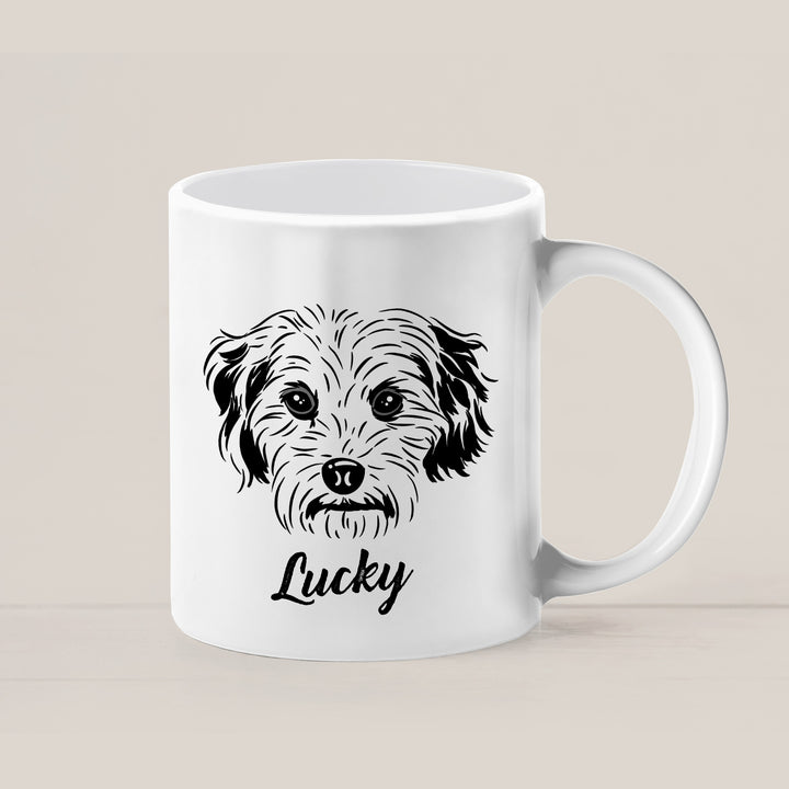 Custom Pet Sketch Coffee Mugs with Personalized Mug Memorial Gift for Pet Lover - OARSE