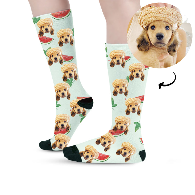 Personalized Pet Face Socks with Dog Picture Customized Food Sock for Pet Keepsake Gift - OARSE