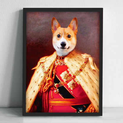 Custom Royal King Portrait Canvas Personalized Renaissance Pet Painting - OARSE