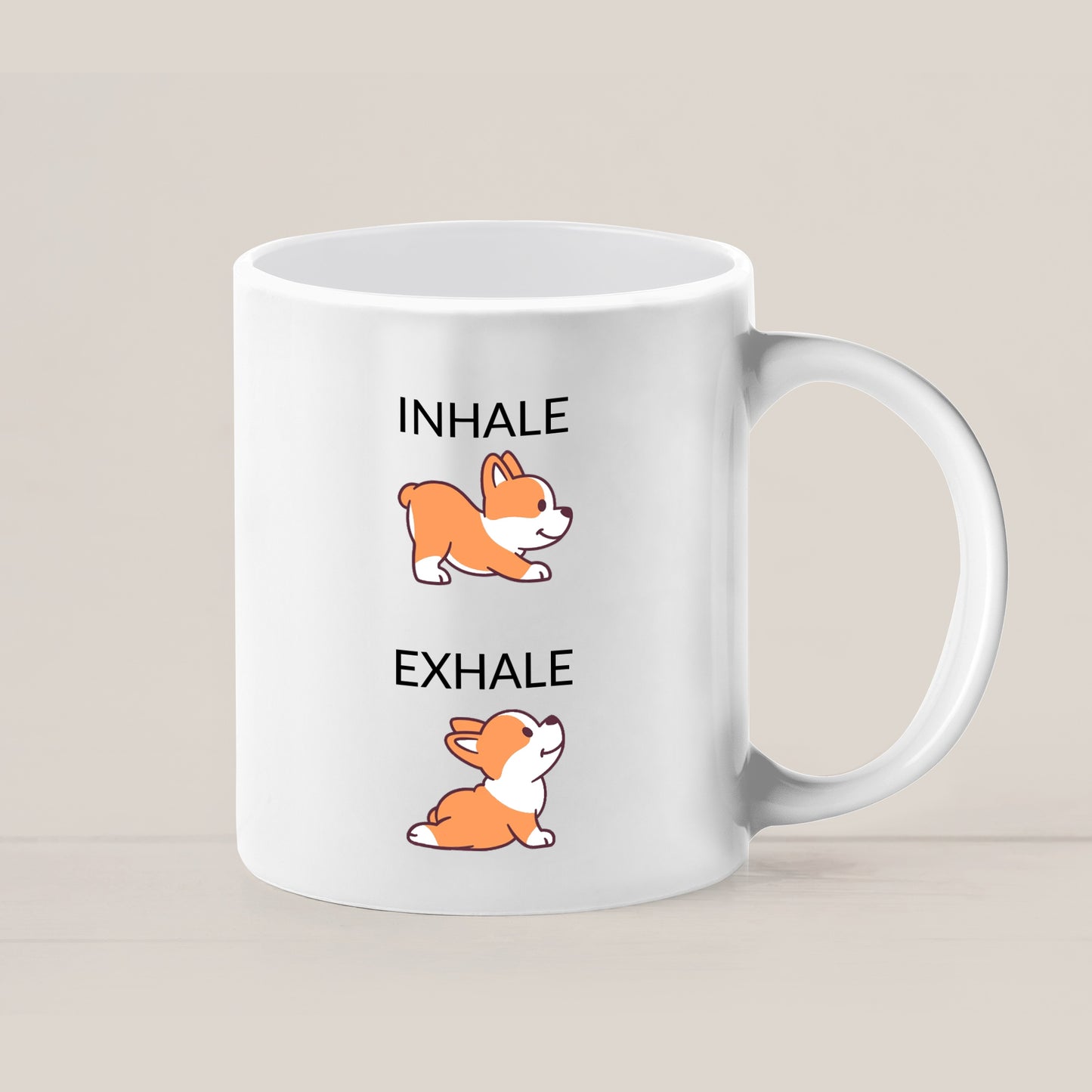 Inhale Exhale Funny Coffee Mugs with Happy Birthday Memorial Gift for Him or Her - OARSE