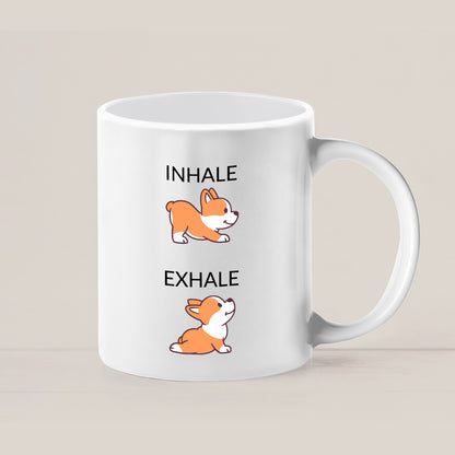 Inhale Exhale Funny Coffee Mugs with Happy Birthday Memorial Gift for Him or Her - OARSE