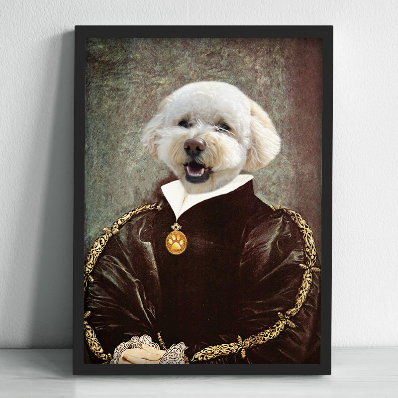 Custom Pet Renaissance Canvas with Picture Personalized The Baroness Royal Cat Portrait - OARSE