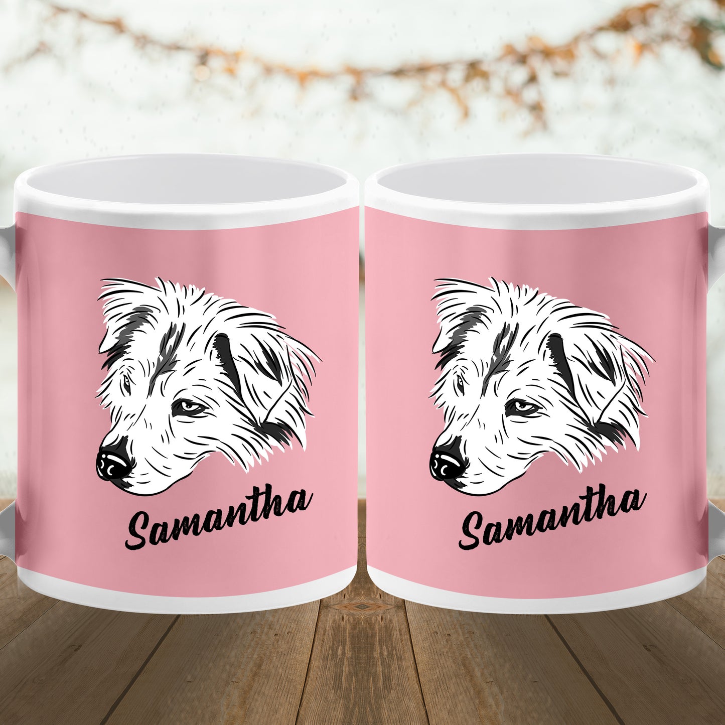 Custom Pet Sketch Coffee Mugs with Personalized Mug Memorial Gift for Pet Lover - OARSE