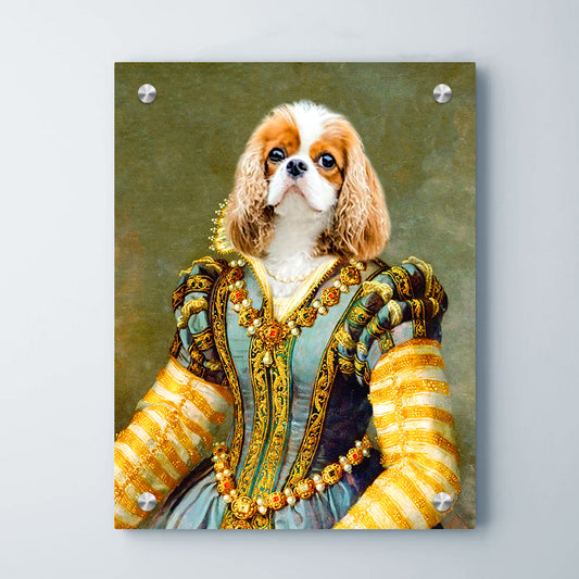 Custom Renaissance Royal Portraits From Picture Personalized The Sapphire Queen Canvas - OARSE