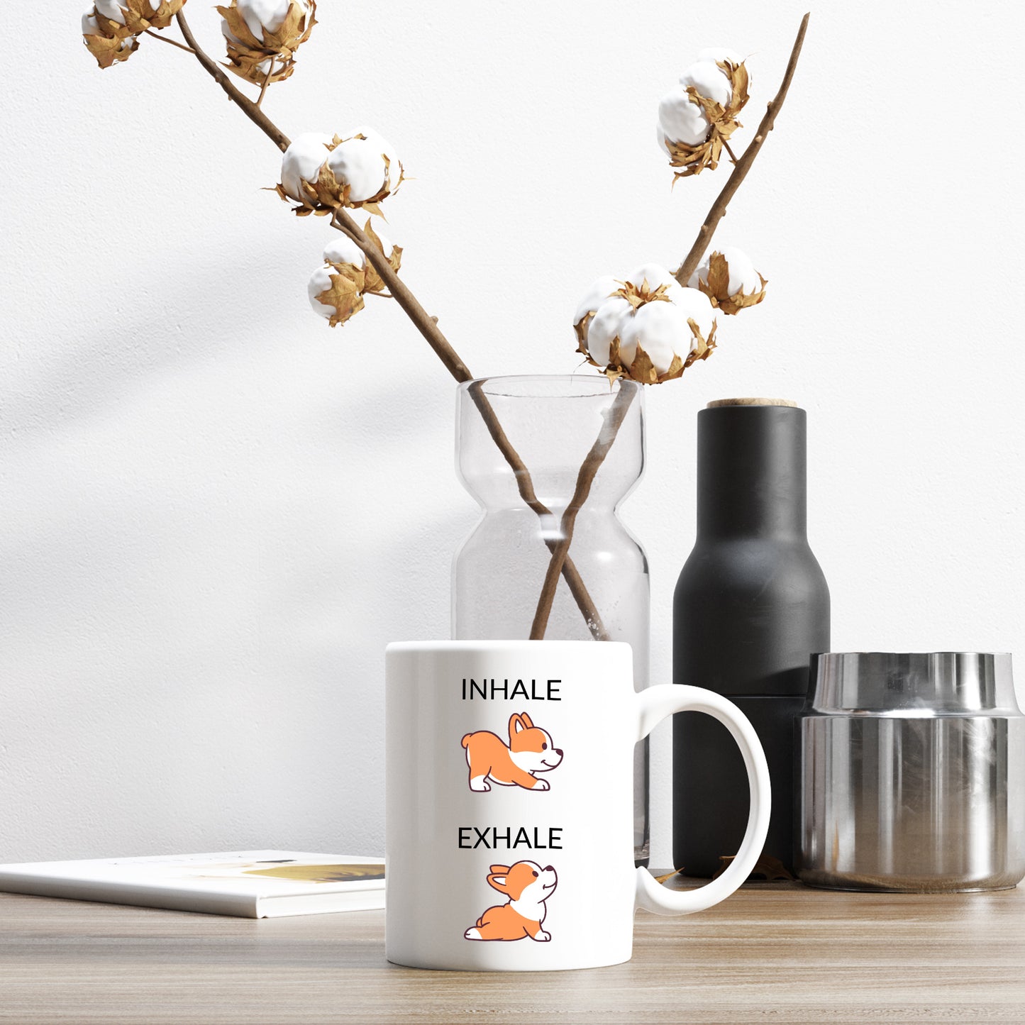 Inhale Exhale Funny Coffee Mugs with Happy Birthday Memorial Gift for Him or Her - OARSE