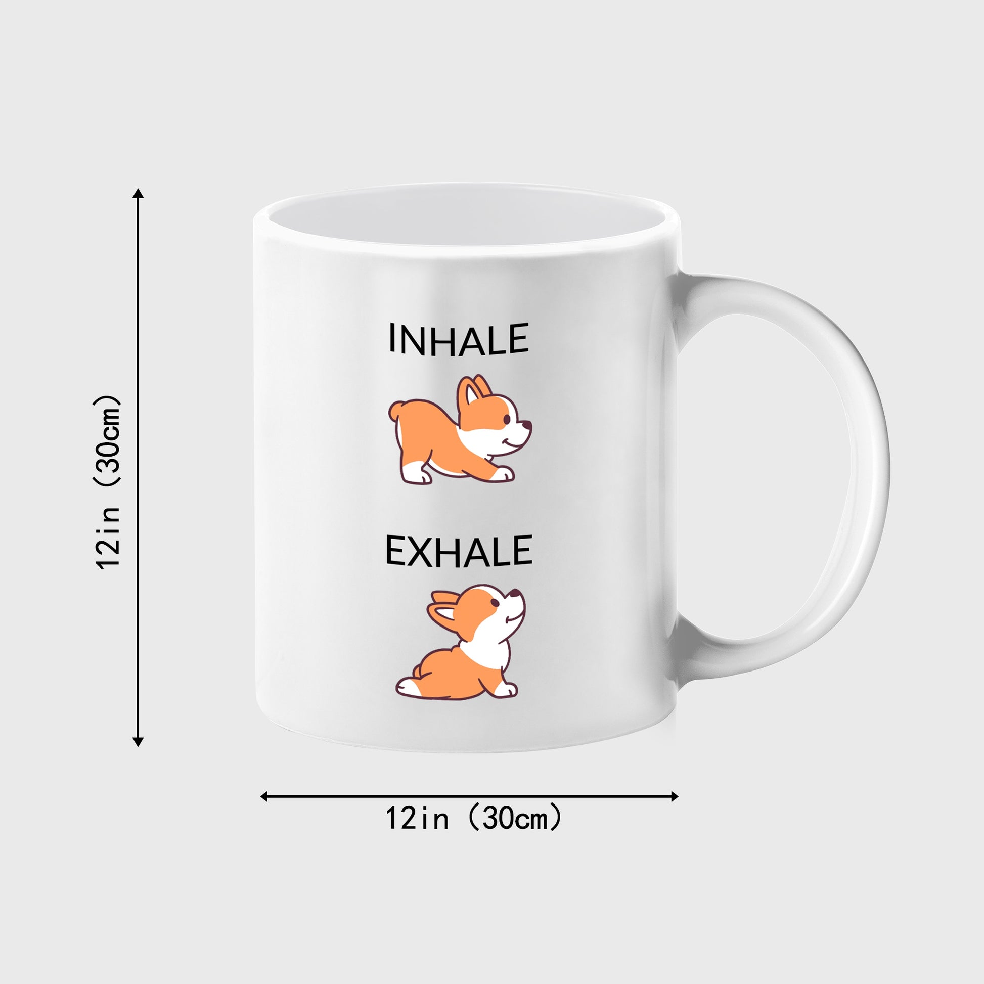 Inhale Exhale Funny Coffee Mugs with Happy Birthday Memorial Gift for Him or Her - OARSE