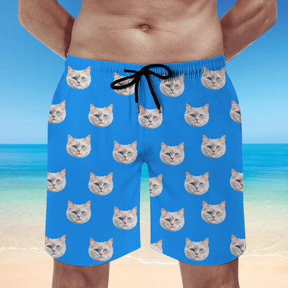 Custom Pet Photo Swim Trunks for Men