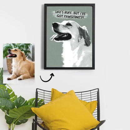 Custom Pop Pet Art Portrait Canvas Prints for Pet Memorial Gift