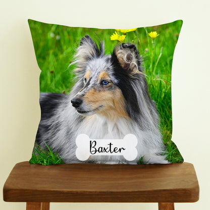 Customized Pet Picture Pillow from Original Photo Personalized Square Decorative Pillows - OARSE