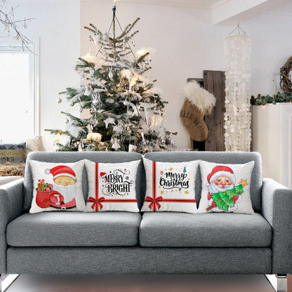 Merry Christmas Pillow With Santa Claus Unique Merry Bright Pillows - OARSE