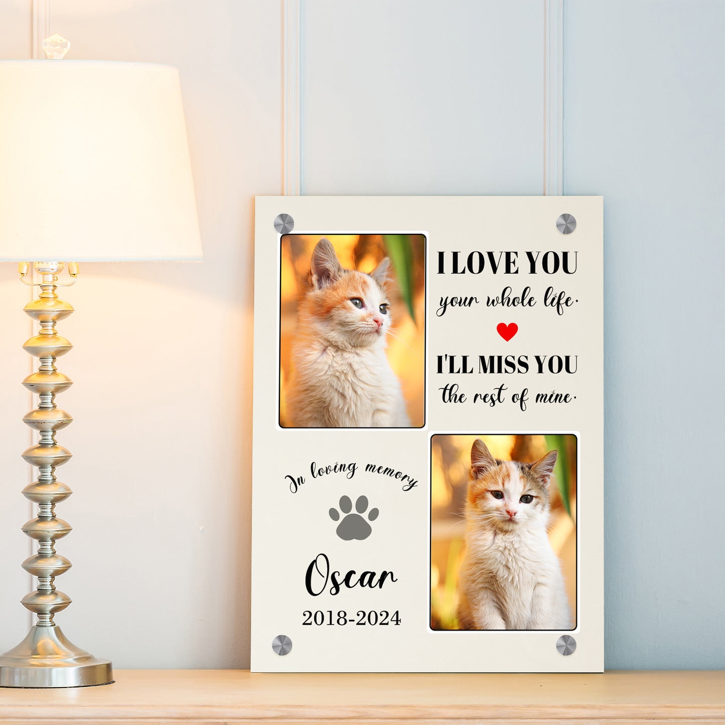 Personalized Pet Photo Memorial Canvas for Beloved Pets