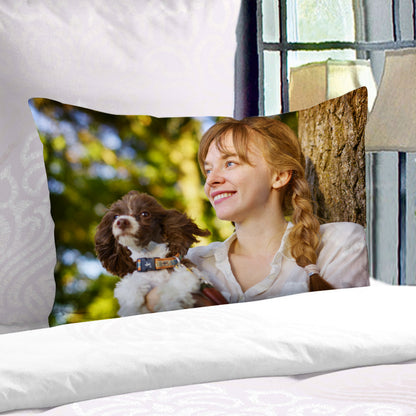 Personalized Pet Picture Pillow Photo Prints with Pet Portraits Custom Rectangle Pillows - OARSE