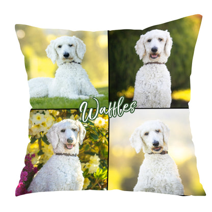 Personalized Pet Portrait Pillow Customized Square Travel Pillow - OARSE