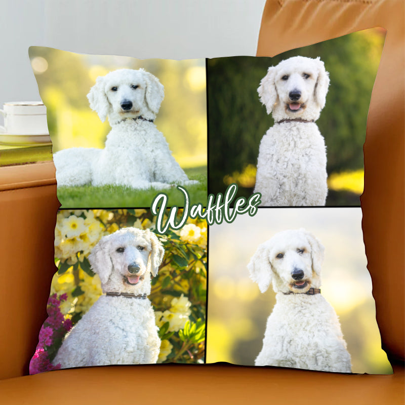 Personalized Pet Portrait Pillow Customized Square Travel Pillow - OARSE