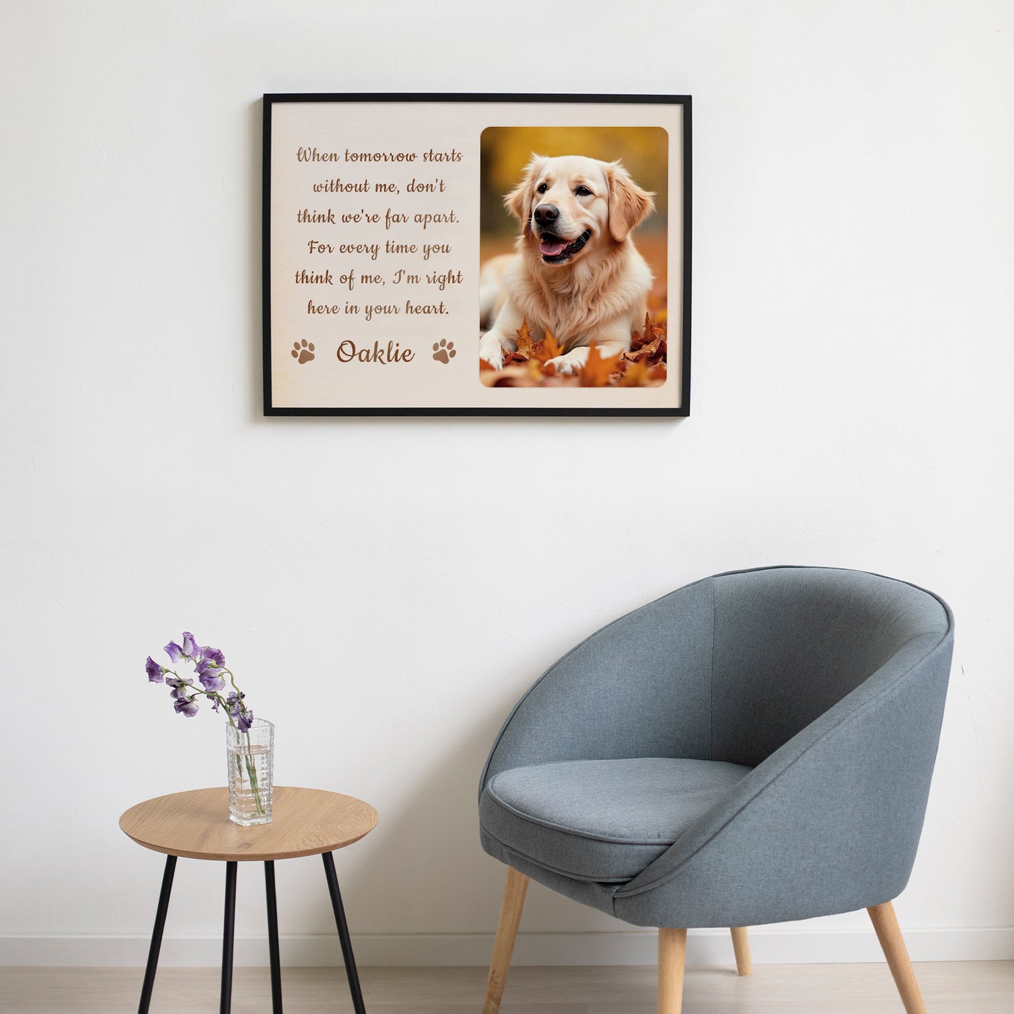 Custom Pet Memorial Canvas Print or Pet Remembrance Gift