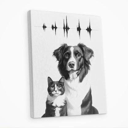 Personalized Sketching Pet Portrait Canvas From Photos