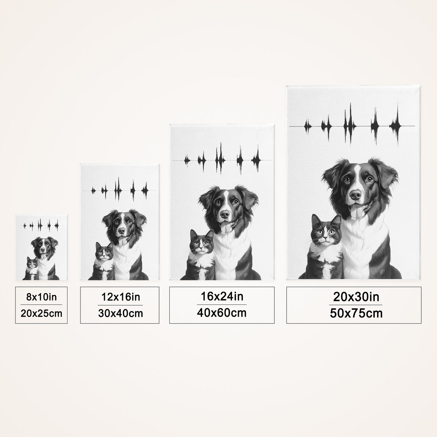 Personalized Sketching Pet Portrait Canvas From Photos