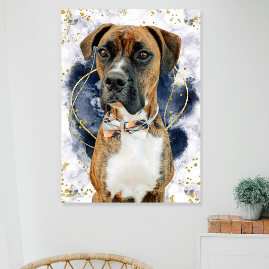 Personalized Pet Portrait Canvas with Name Customized Dog Photo Memorial Gift - OARSE