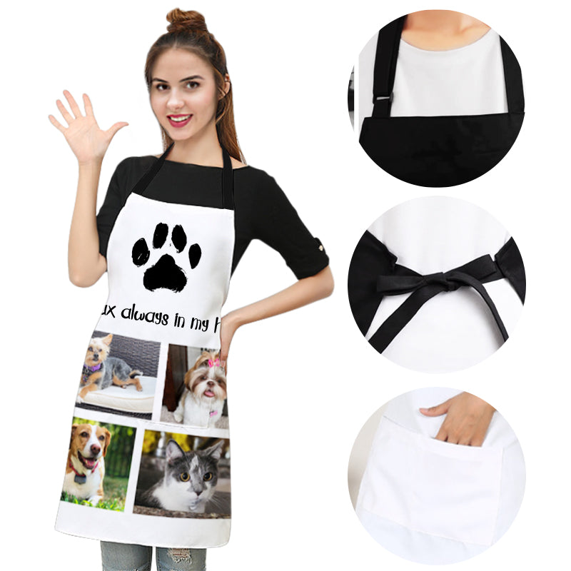 Personalized Picture Apron with Pet Portrait Photo Apron Gift with Name - OARSE