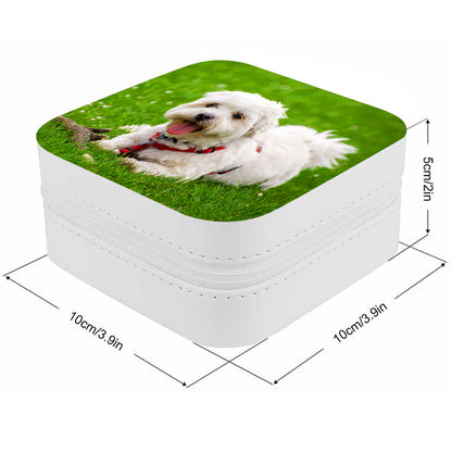 Custom Jewelry Box with Pet Photo Personalized Travel Jewelry Case - OARSE