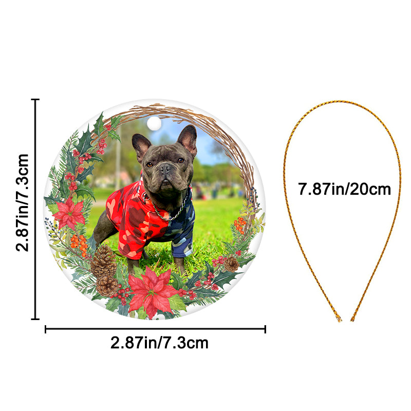 Custom Photo Christmas Ornaments with Pet Picture - OARSE