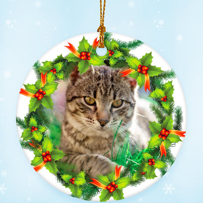 Custom Photo Christmas Ornaments with Pet Picture - OARSE