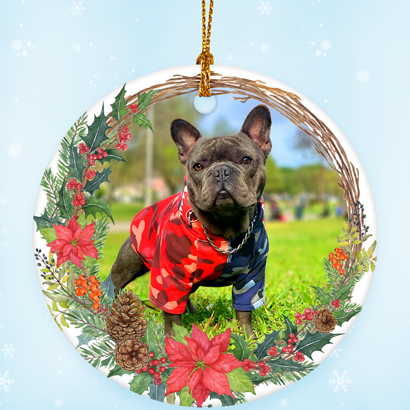 Custom Photo Christmas Ornaments with Pet Picture - OARSE