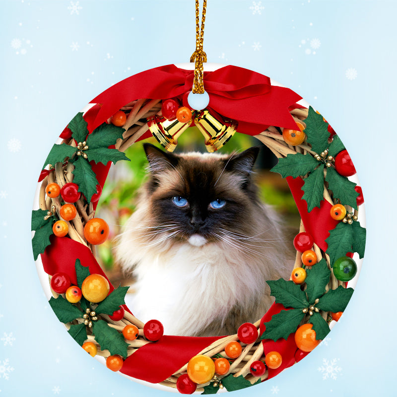 Custom Photo Christmas Ornaments with Pet Picture - OARSE