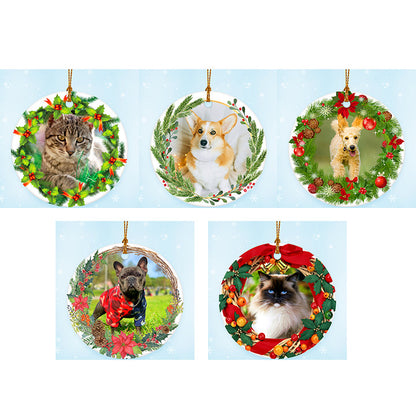 Custom Photo Christmas Ornaments with Pet Picture - OARSE