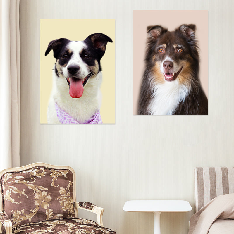 Personalized Dog Portrait Poster with Pet Photo Custom Poster Prints Art for Room, Office - OARSE