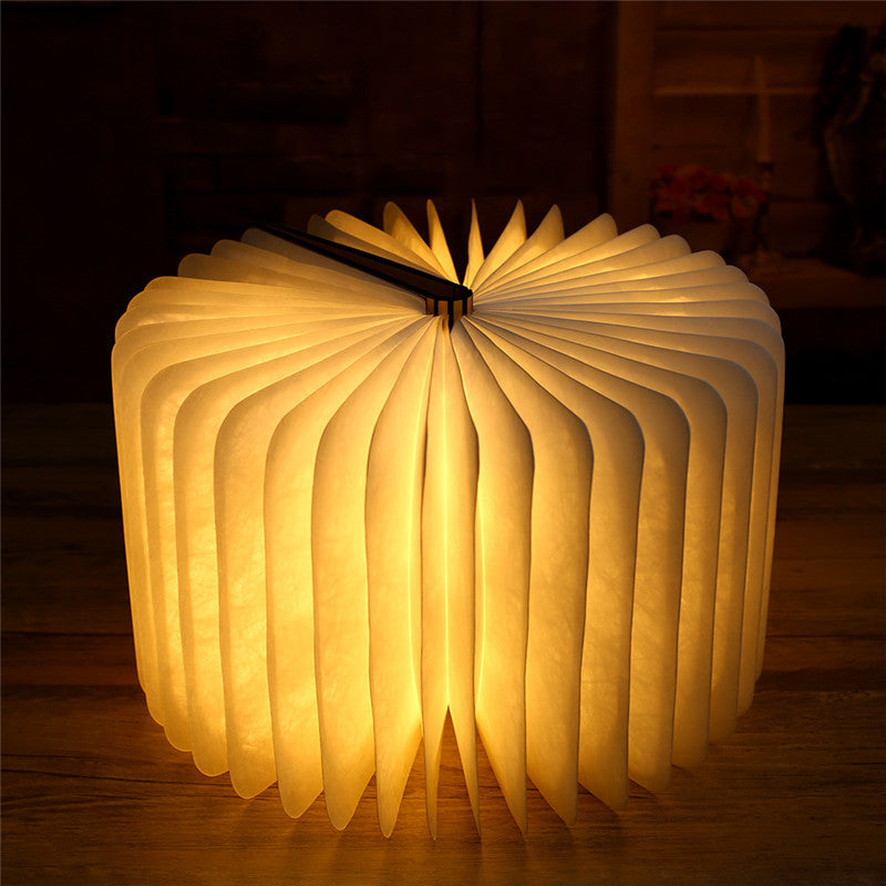 Custom Picture Night Light Wooden Folding Book Light - Oarse