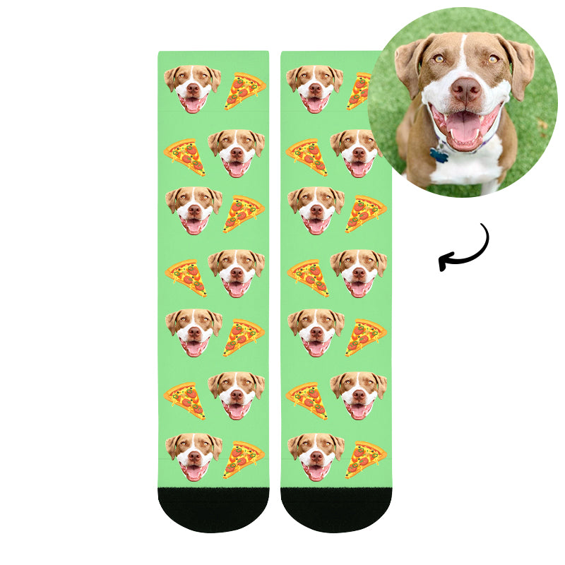 Custom Pizza Pet Photo Socks - Oarse