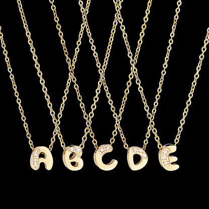 Custom Bling Name Necklace, Dangle Letter Name Necklace - Oarse