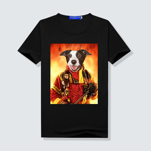 The Firemen Custom Pet Photo Women T Shirt - Oarse