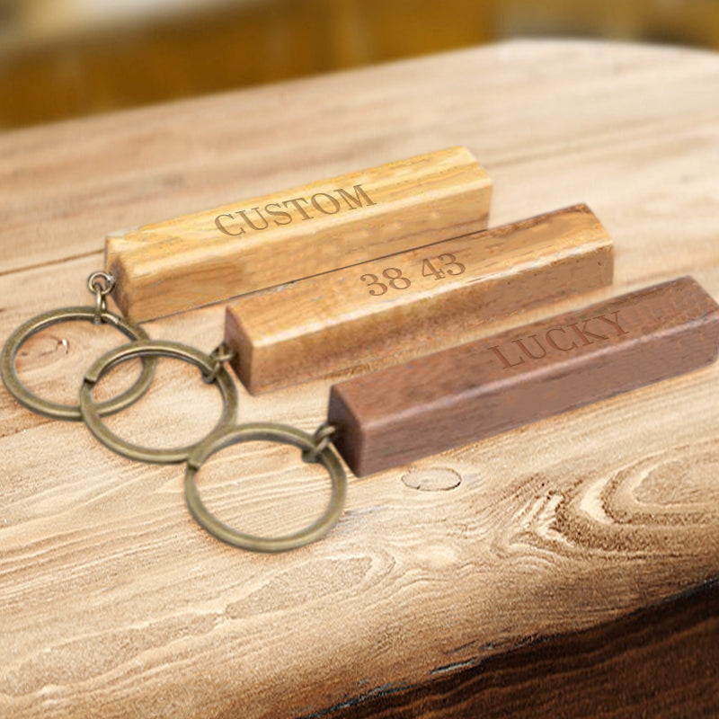 Customized Wooden Keychain, Custom Engraved Keychains - Oarse