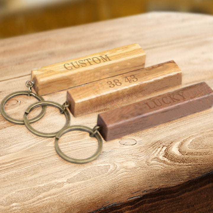 Customized Wooden Keychain, Custom Engraved Keychains - Oarse