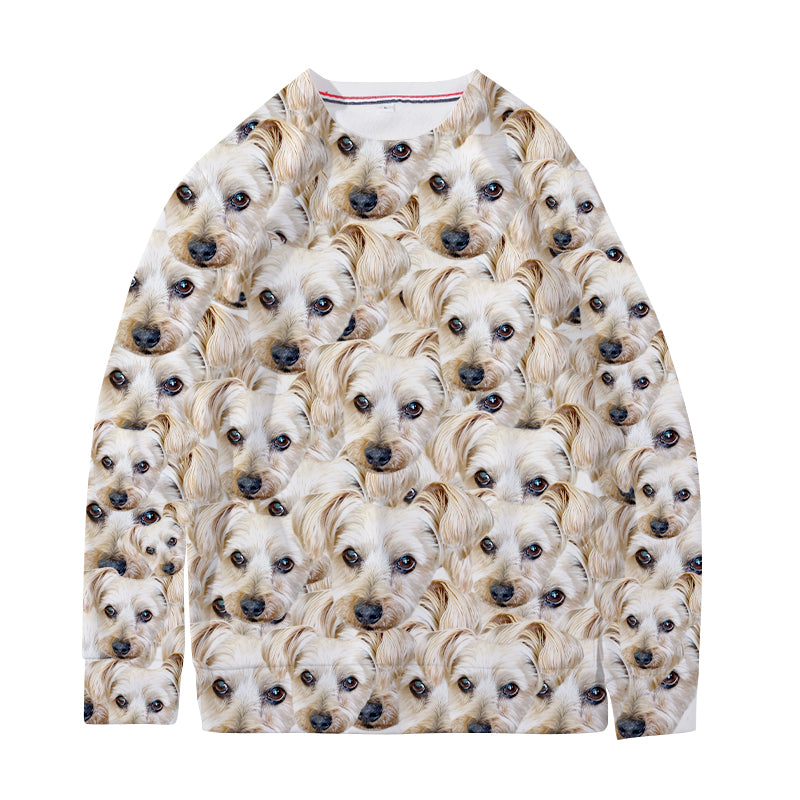 Custom Pet Face All Over Print Sweatshirt - Oarse