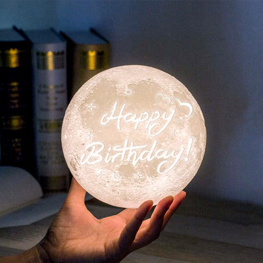 Customized Happy Birthday Photo Moon Lamp - Oarse