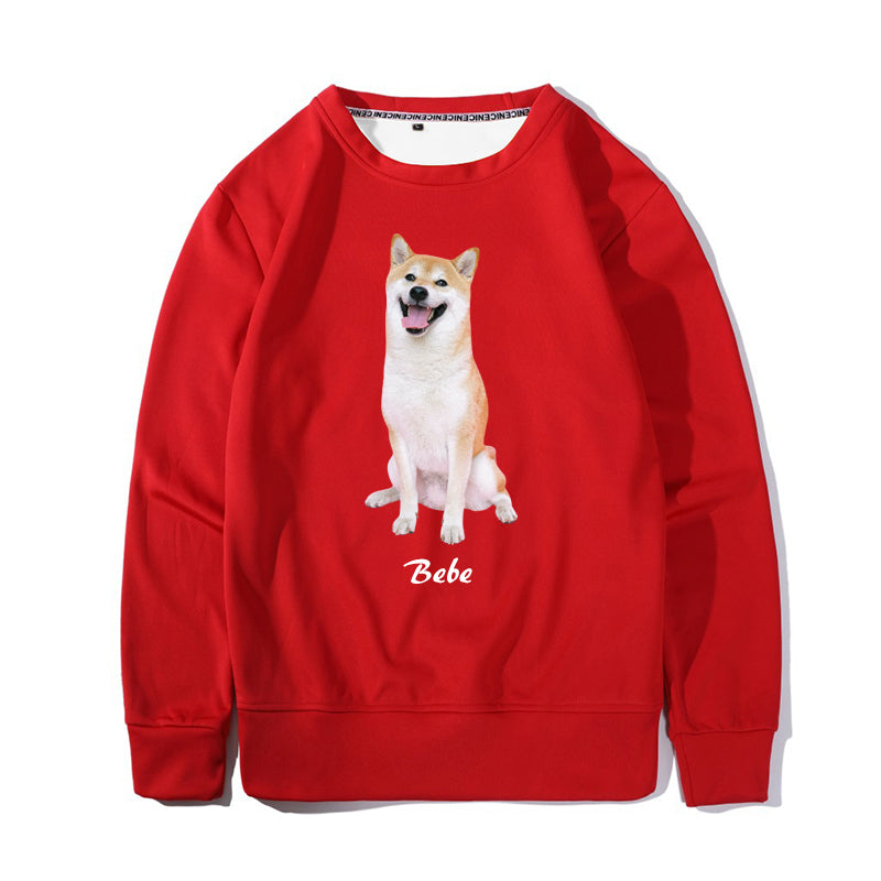 Custom Pet Photo And Name Sweatshirt - Oarse