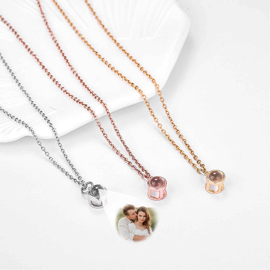 Personalised Photo Projection Necklace, Necklace With Photo Projection - Oarse