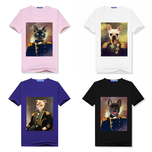 The Commander Pet Portrait Custom Women's T Shirt - Oarse