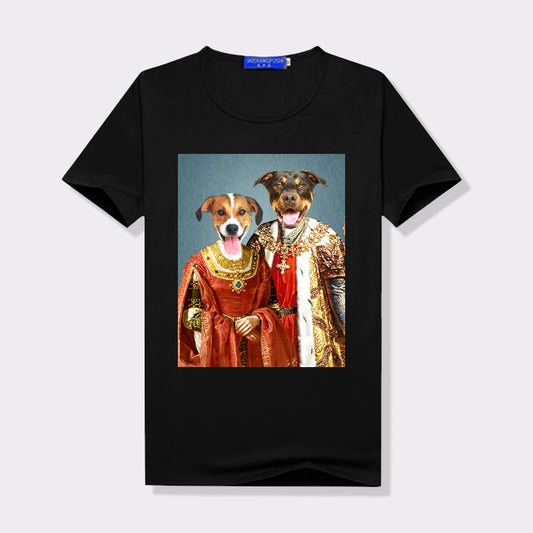 The Queen and King Personalized 2 Pet T Shirt For Women - Oarse