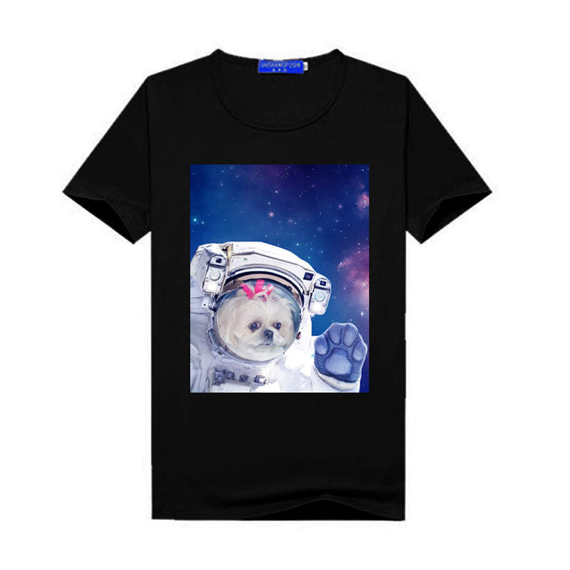 The Astronaut In Space Custom Pet Women T Shirt - Oarse