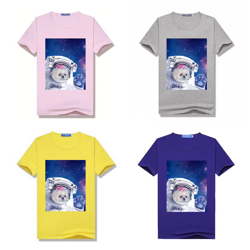 The Astronaut In Space Custom Pet Women T Shirt - Oarse