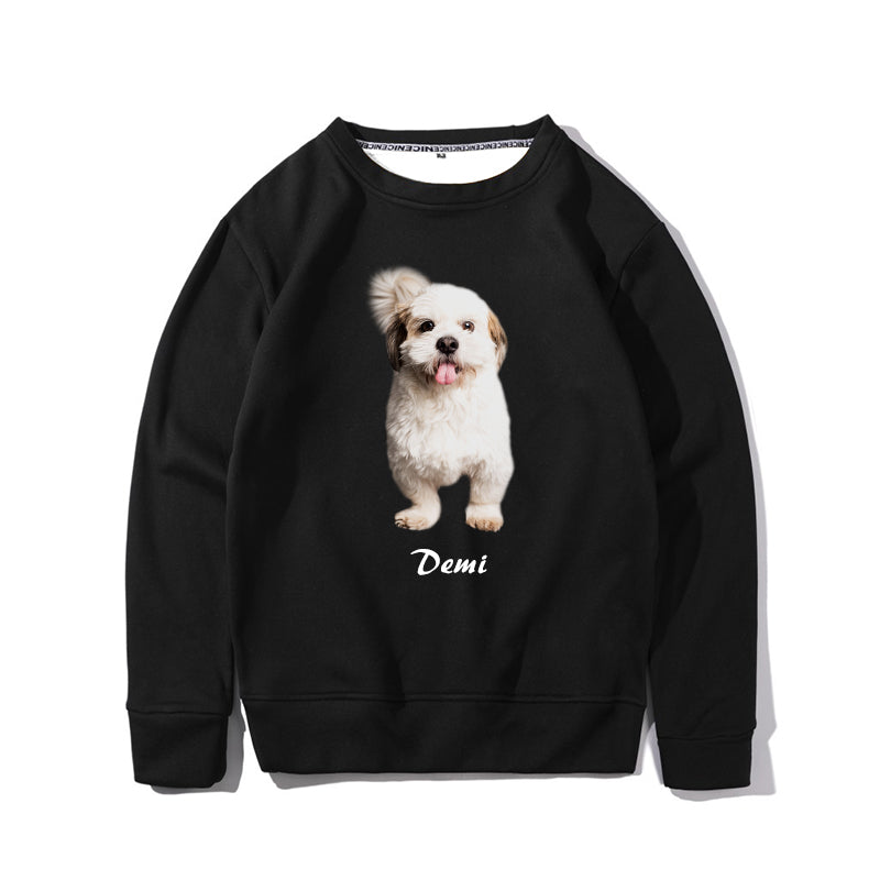 Custom Pet Photo And Name Sweatshirt - Oarse