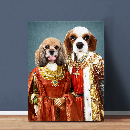 Custom The Rulers Portrait for Couples, Pet and Pet Owner, Pet Couples - Oarse