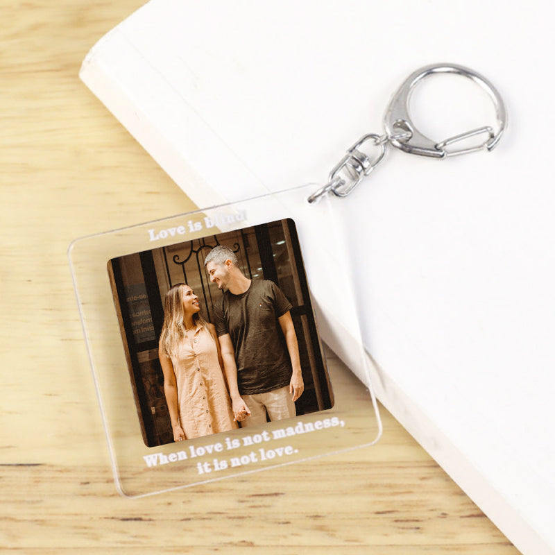 Personalized Keychains With Picture And Text, Double Sided Custom Keychain - Oarse