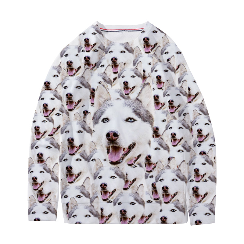 Custom All Over Print Pet Face Sweatshirt - Oarse